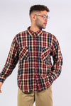 Vintage Check Pattern Flannel Shirt