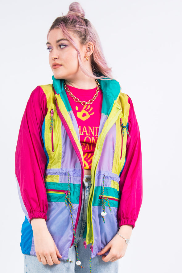 Vintage 90's Colour Block Windbreaker Cagoule