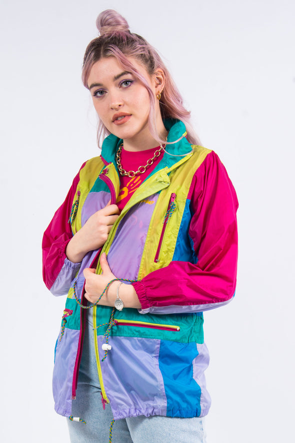 Vintage 90's Colour Block Windbreaker Cagoule