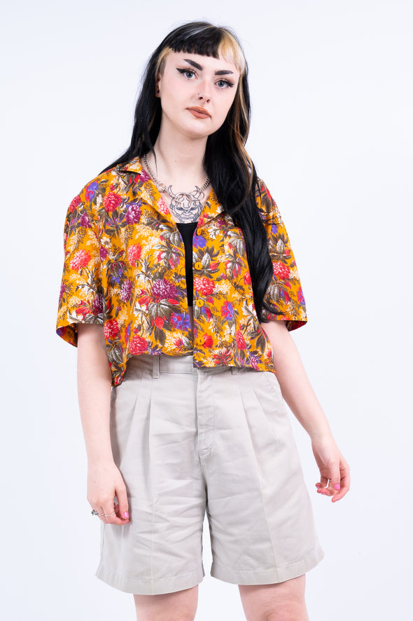 Vintage 90's Cropped Vacation Shirt