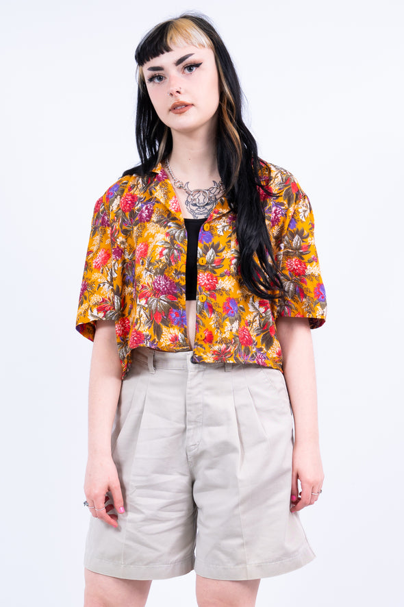 Vintage 90's Cropped Vacation Shirt