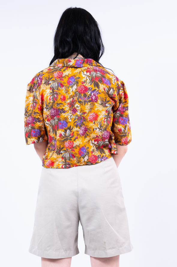 Vintage 90's Cropped Vacation Shirt