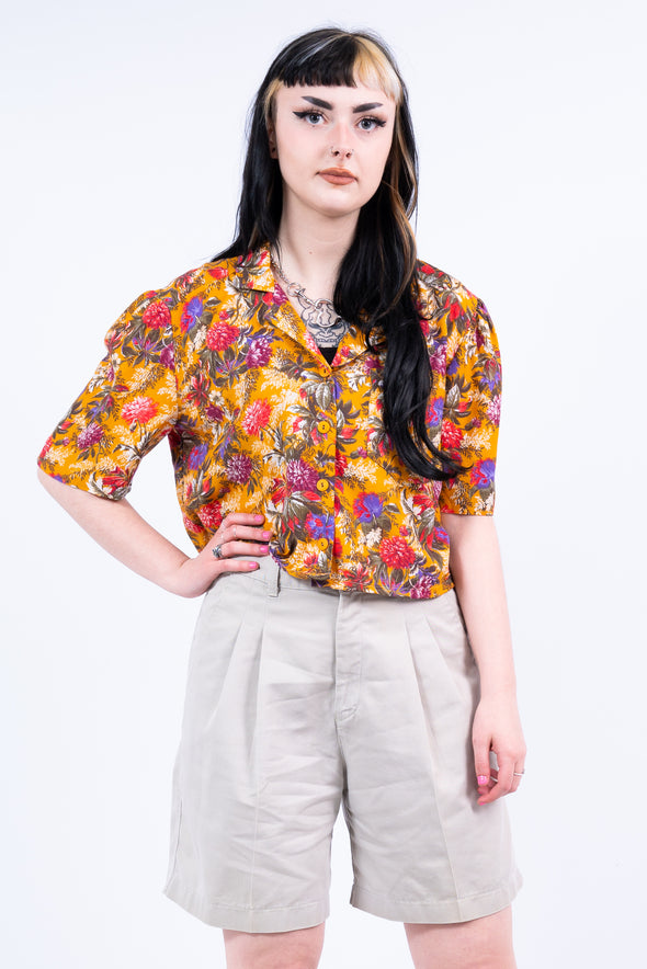 Vintage 90's Cropped Vacation Shirt