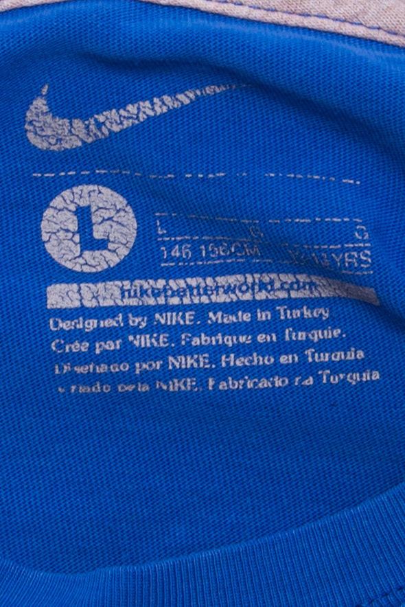 Vintage Blue Nike Super Cropped T-Shirt
