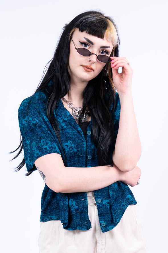 Vintage 90's Cropped Sheer Shirt