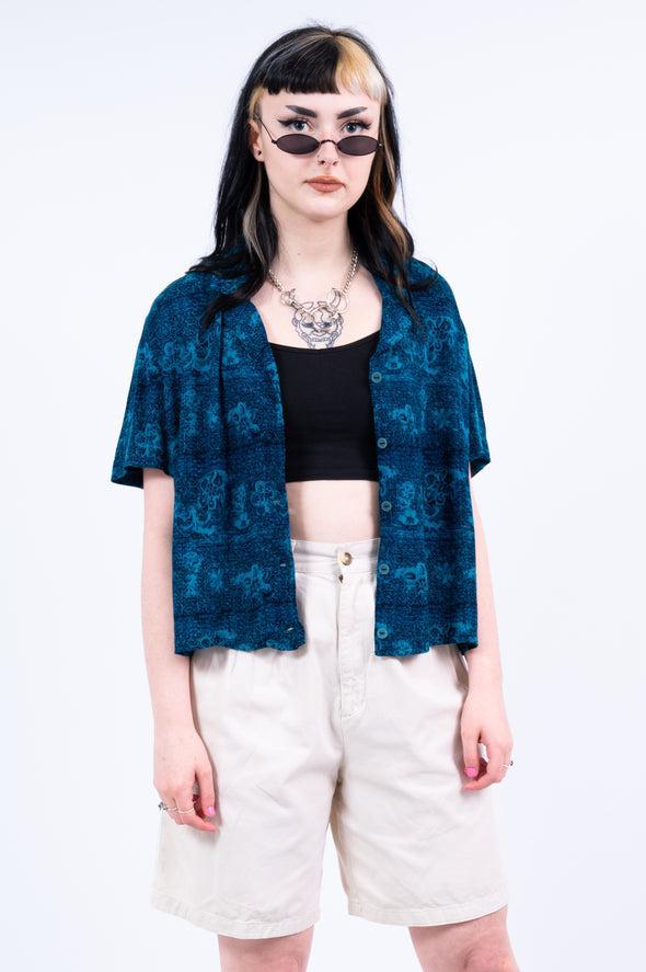 Vintage 90's Cropped Sheer Shirt