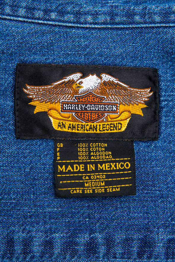 90's Vintage Harley Davidson Denim Shirt