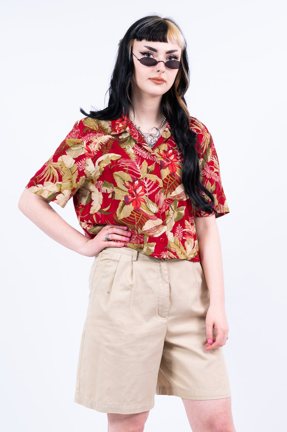 Vintage 90's Cropped Vacation Shirt