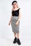 Vintage Pendleton Fine Check Wool Pencil Skirt