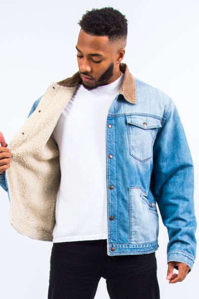 90's Calvin Klein Sherpa Denim Jacket