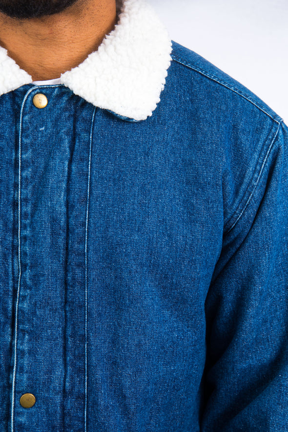 Vintage Shearling Lined Denim Jacket
