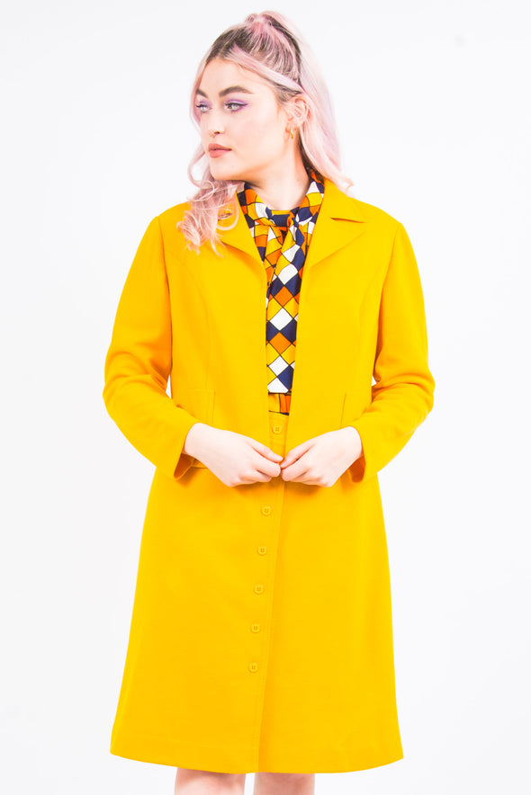 Vintage 60's Yellow Dress and Jacket Two Piece