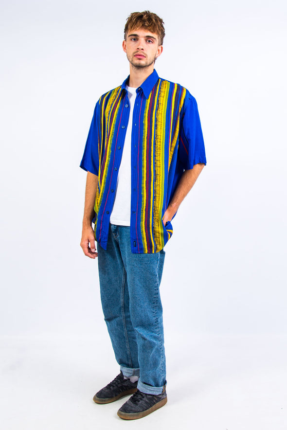 90's Royal Blue Stripe Shirt