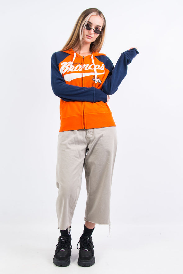 Denver Broncos Zip Through Hoodie Sweatshirt