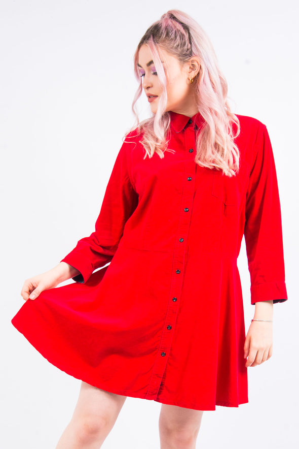 Vintage 90's Red Cord Mini Dress