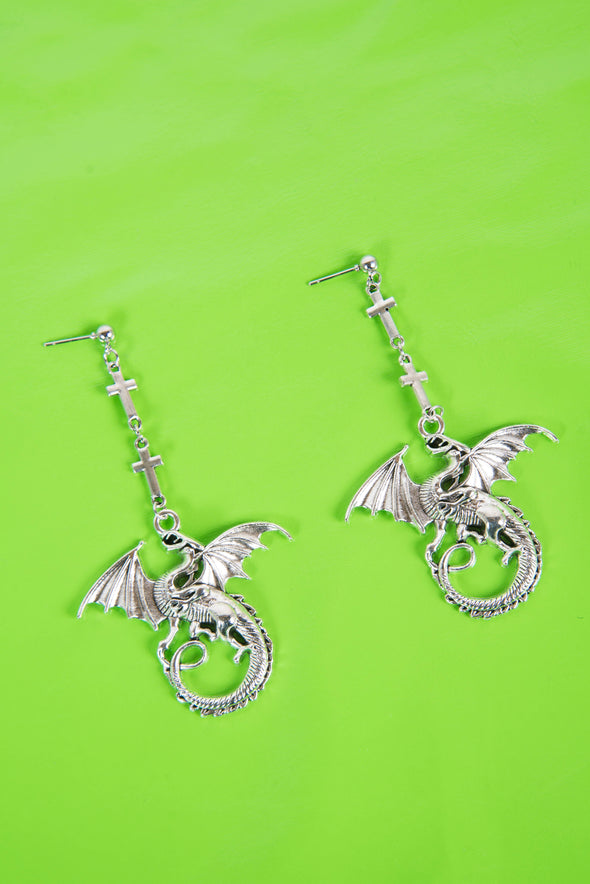 Y2K Dragon Earrings