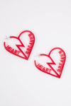 Heart Breaker Cute Acrylic Earrings