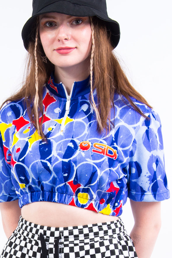 Vintage 90's Cropped Cycling Jersey Shirt