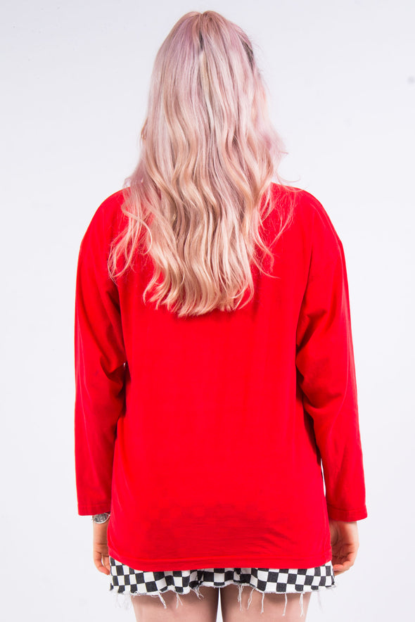 Vintage 90's Red Roll Neck Top