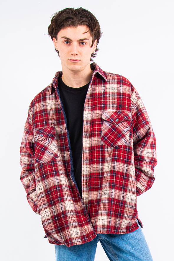 Vintage Red Padded Flannel Shirt