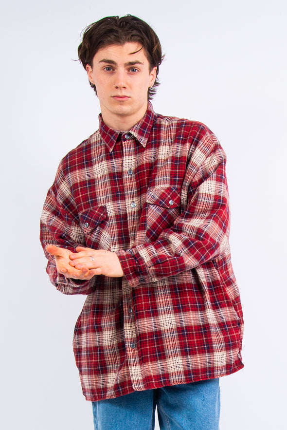 Vintage Red Padded Flannel Shirt