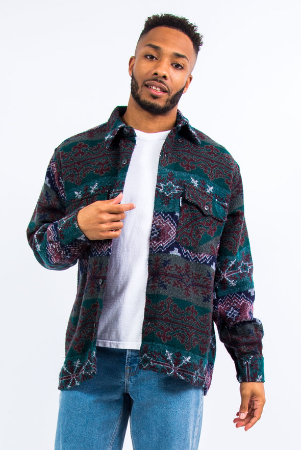 Vintage Thick Woven Pattern Shirt