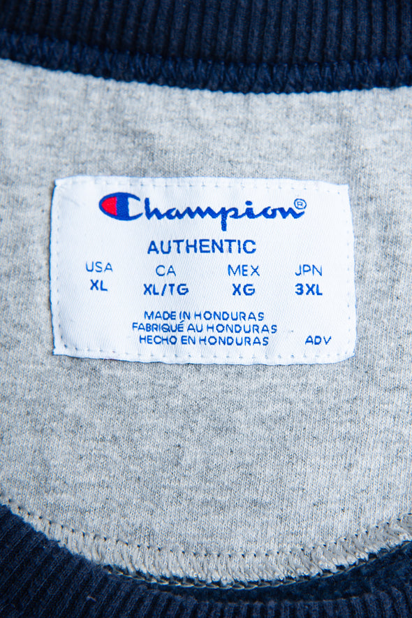 90's Champion Blue Crew Neck Sweatshirt