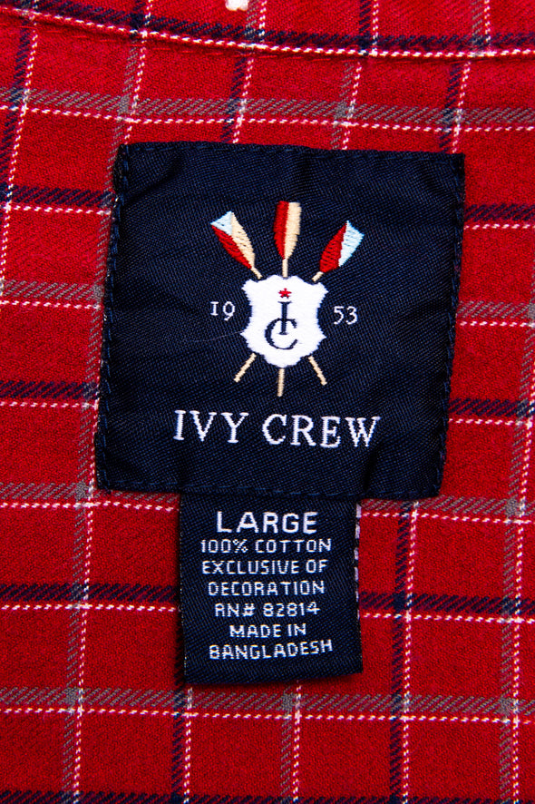 Vintage Red Check Brushed Cotton Shirt