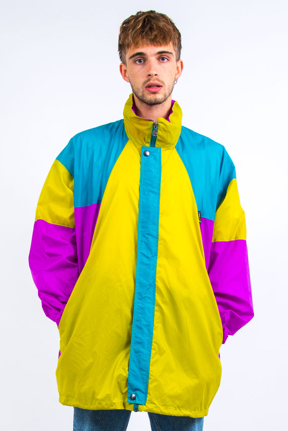 90's Waterproof K-Way Colour Block Rain Jacket