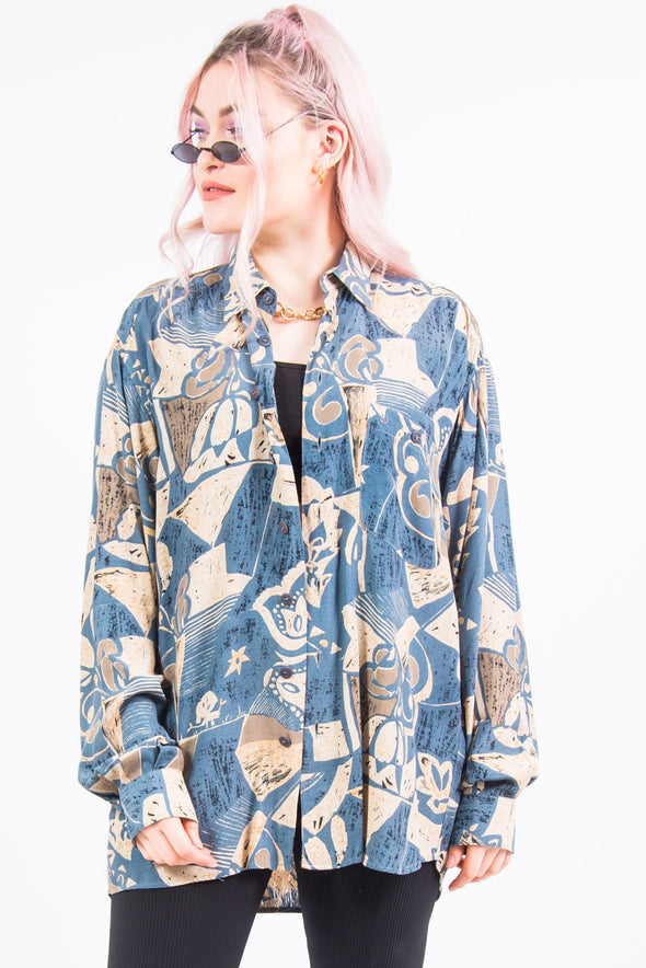 Vintage 90's Abstract Print Shirt