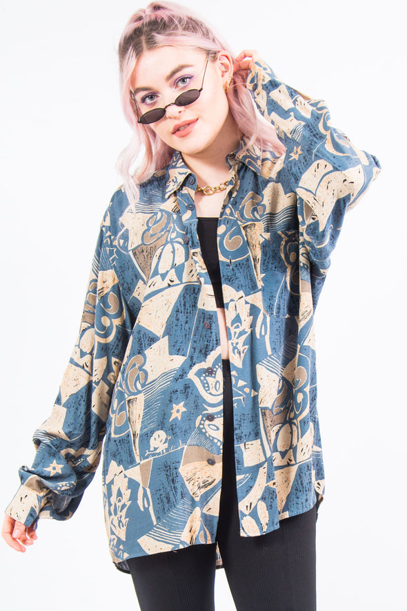 Vintage 90's Abstract Print Shirt