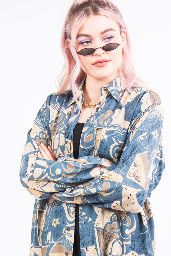 Vintage 90's Abstract Print Shirt