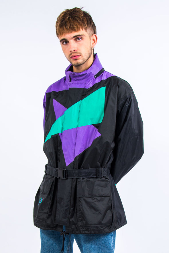90's Colour Block Waterproof Rain Jacket
