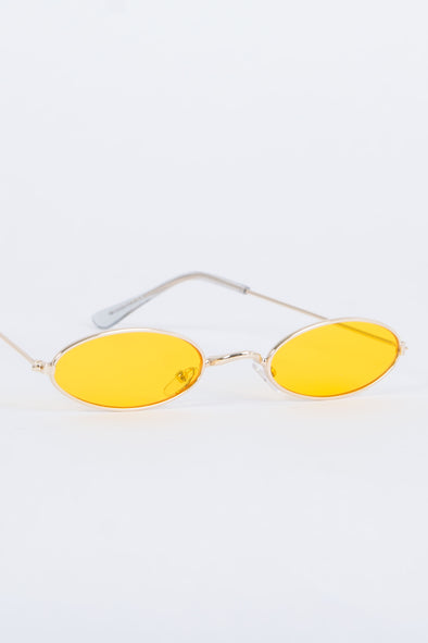 Rita Yellow Skinny Sunglasses