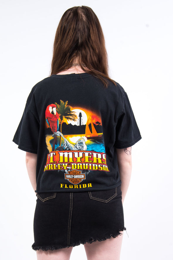 Vintage Harley Davidson Cropped T-Shirt