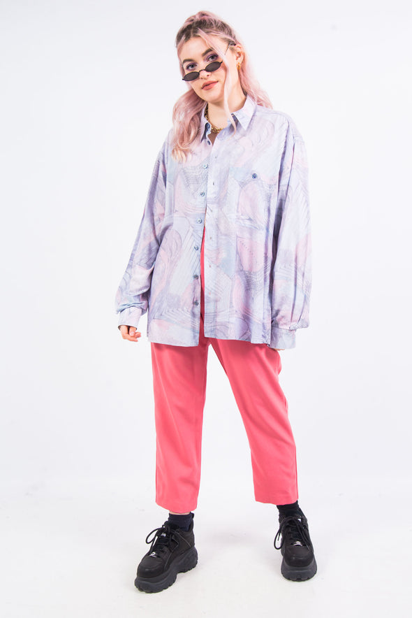 Vintage 90's Lilac Patterned Shirt