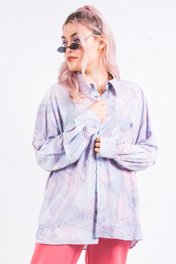 Vintage 90's Lilac Patterned Shirt