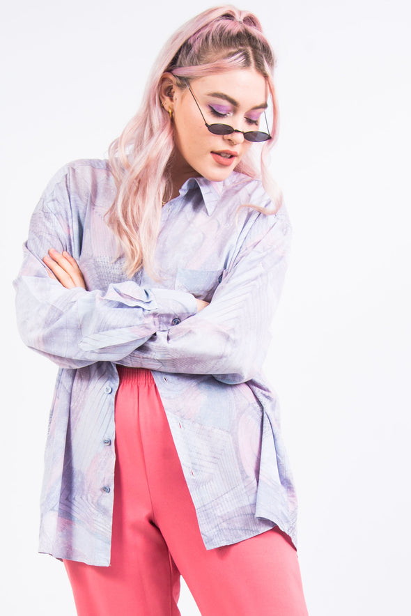 Vintage 90's Lilac Patterned Shirt