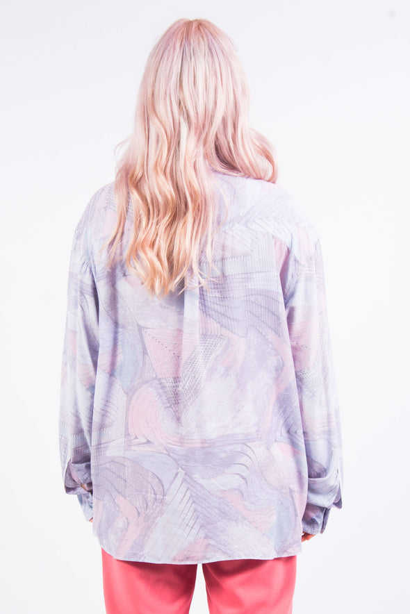 Vintage 90's Lilac Patterned Shirt