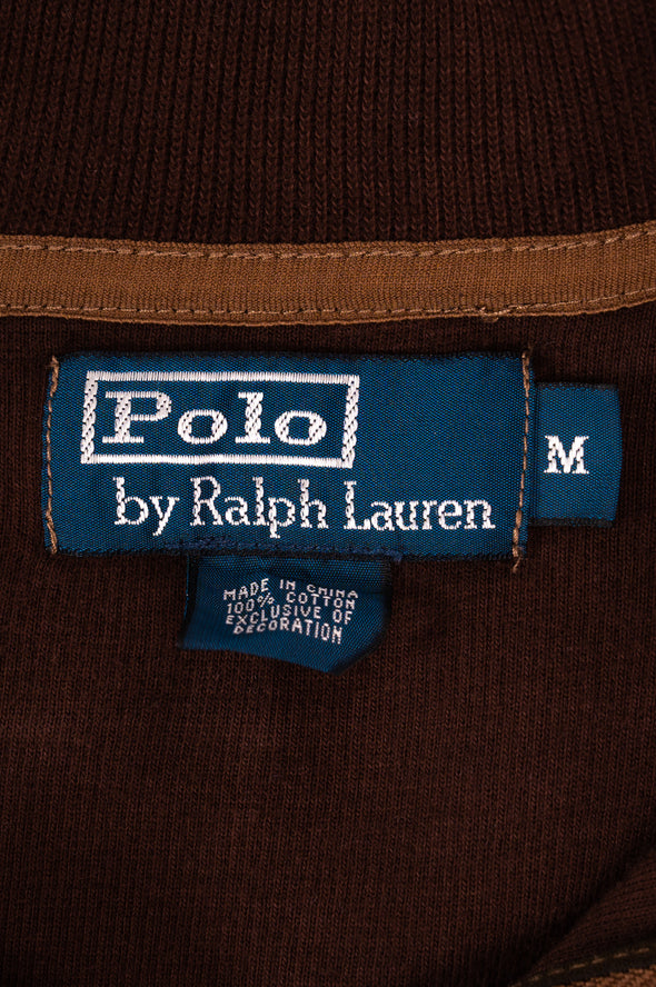 Ralph Lauren Brown 1/4 Zip Sweatshirt