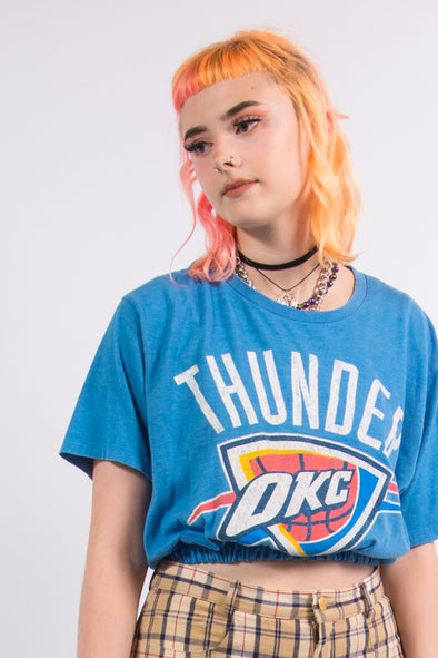 Vintage Oklahoma City Thunder NBA Crop Top T-Shirt