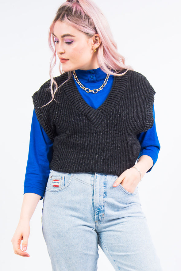 Vintage 90's Sparkle Knit Sweater Vest
