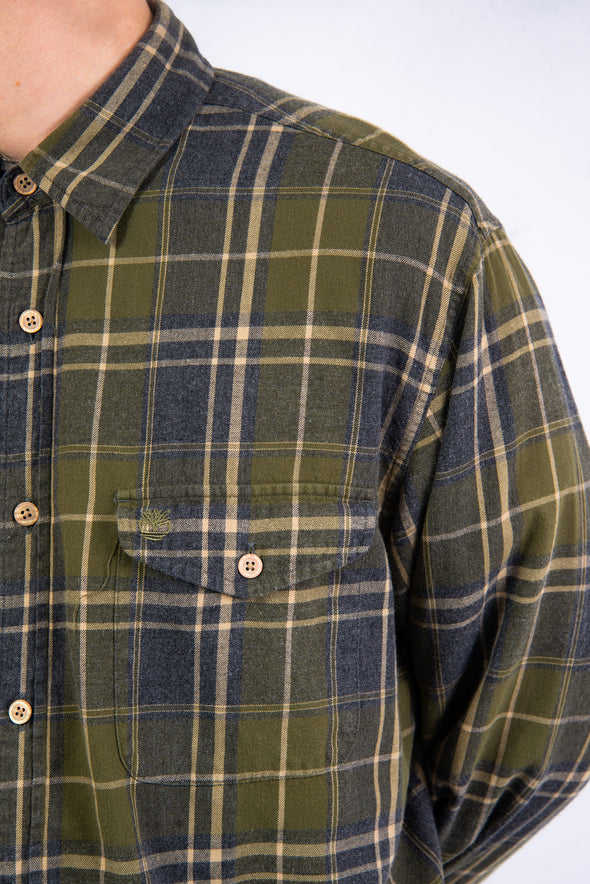 00's Timberland Green Check Flannel Shirt