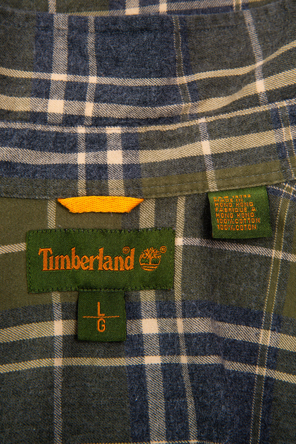 00's Timberland Green Check Flannel Shirt