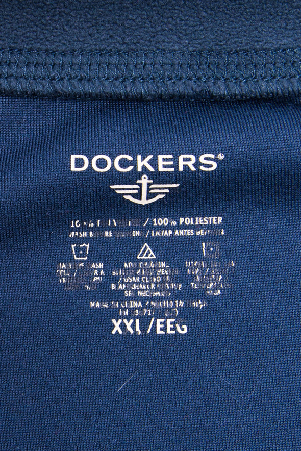 Vintage 90's Navy V-Neck Fleece Sweatshirt
