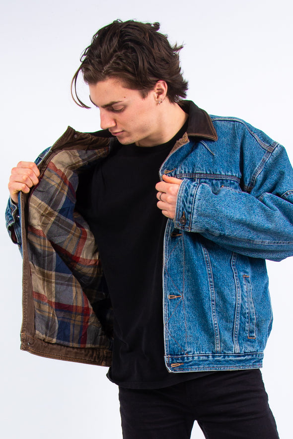 90's Vintage Lined Denim Jacket