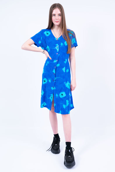 Vintage 90's Floral Midi Dress