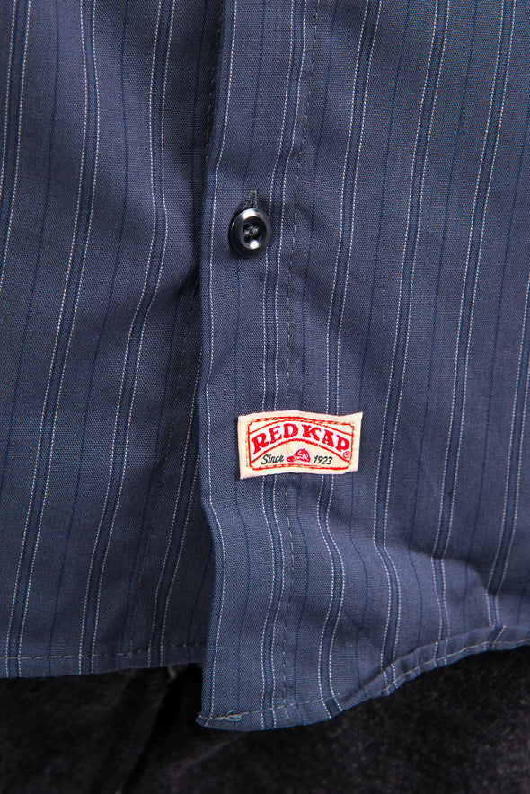 Vintage Grey Striped USA Work Shirt