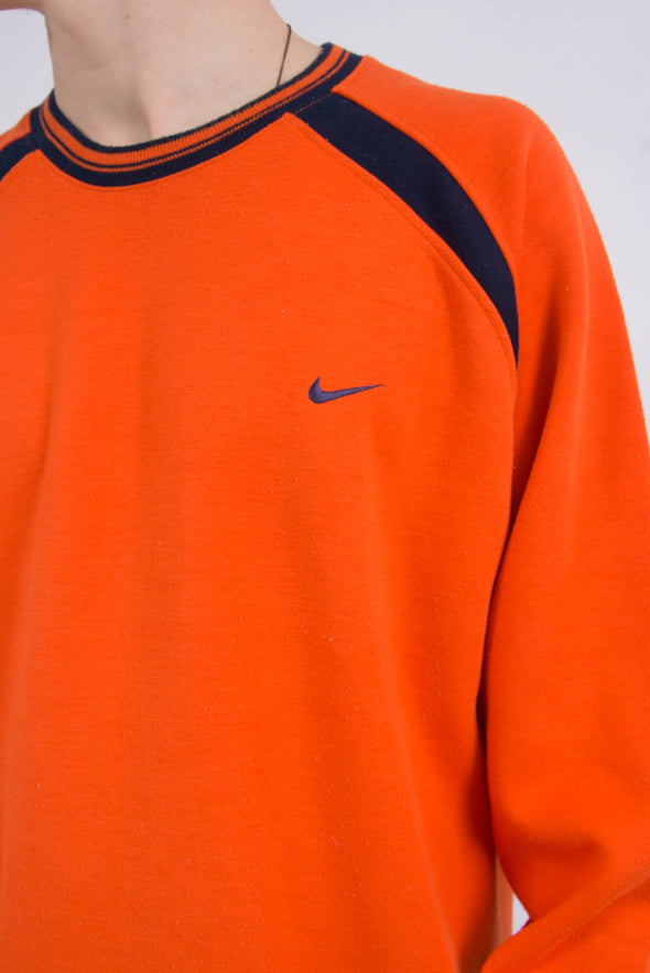 00's Vintage Nike Orange Sweatshirt