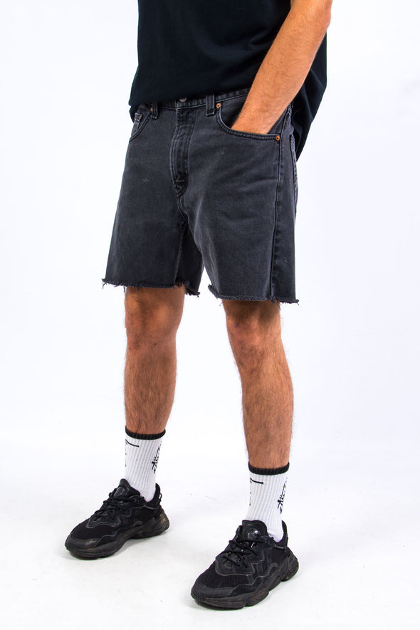 Vintage Levi's 505 Black Denim Shorts 